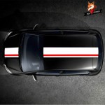 1Pair Side Hood Roof Rear Racing Stripe Kit Decal Vinyl Graphic Trunk Car Decorative Strips for All Cars SUV